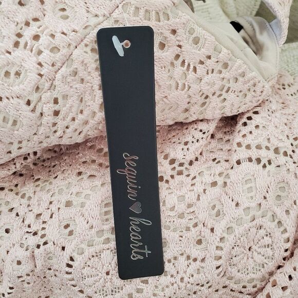 Sequin Hearts Pink Mini Dress Size 3 - Picture 13 of 13